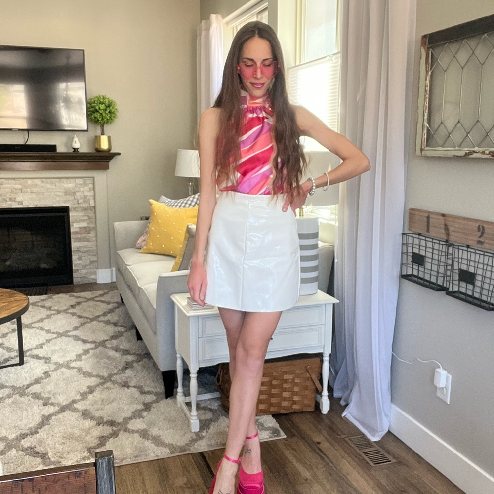 American Apparel White A-Line Skirt